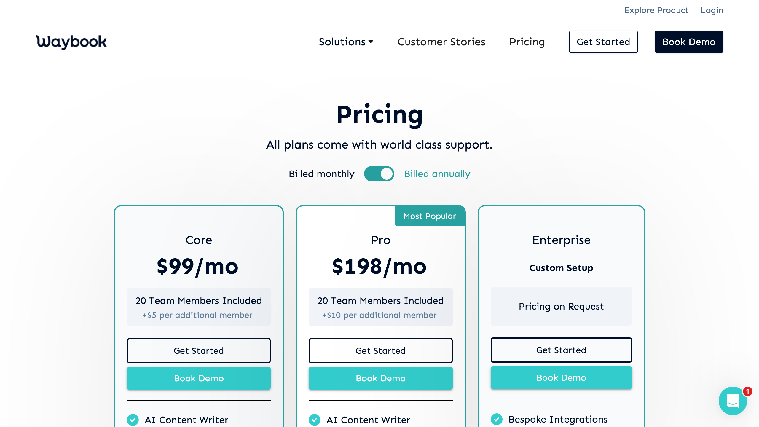 Waybook Pricing