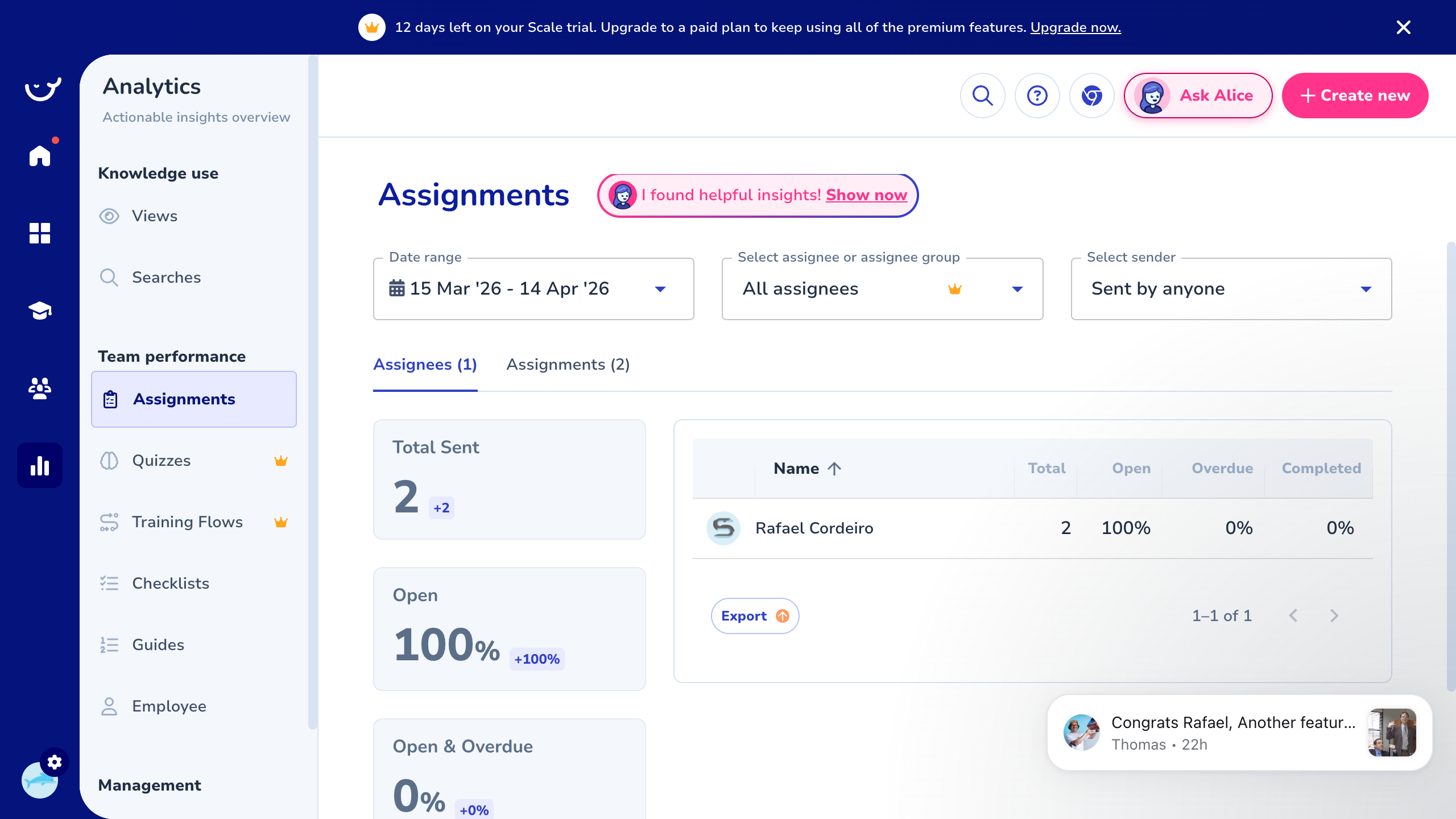 Whale Analytics Assignments
