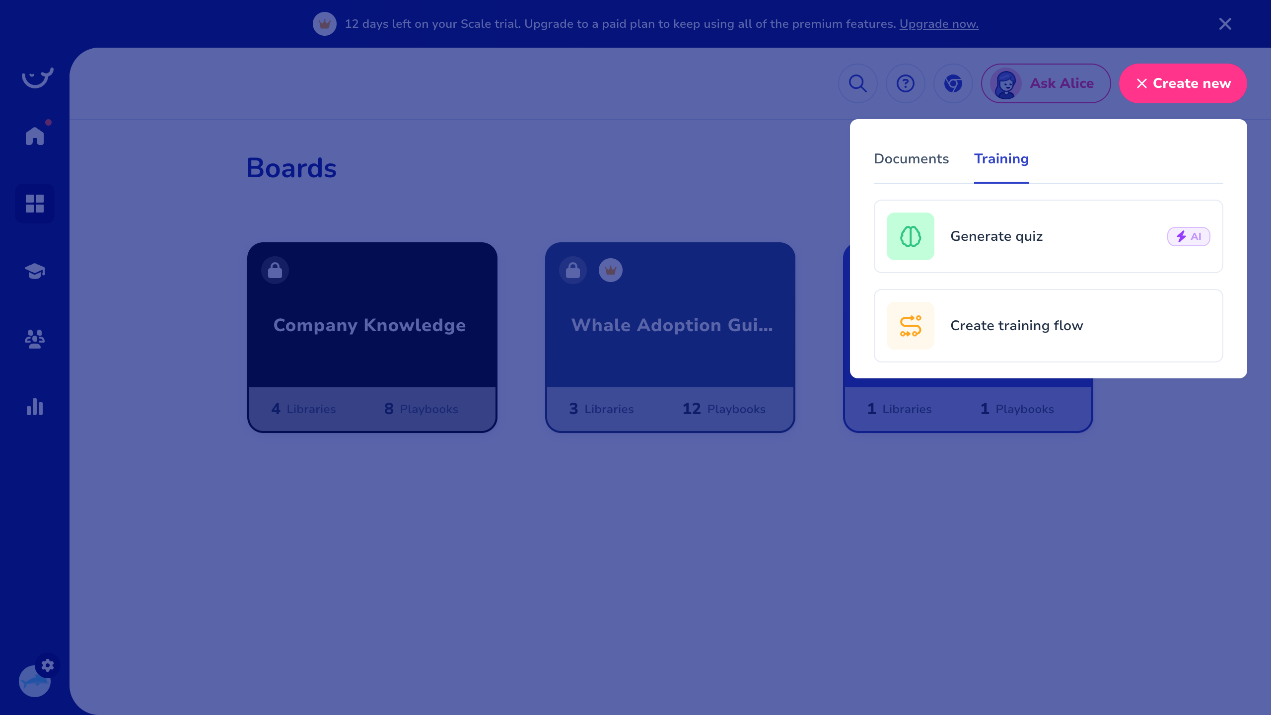 Whale Create Training